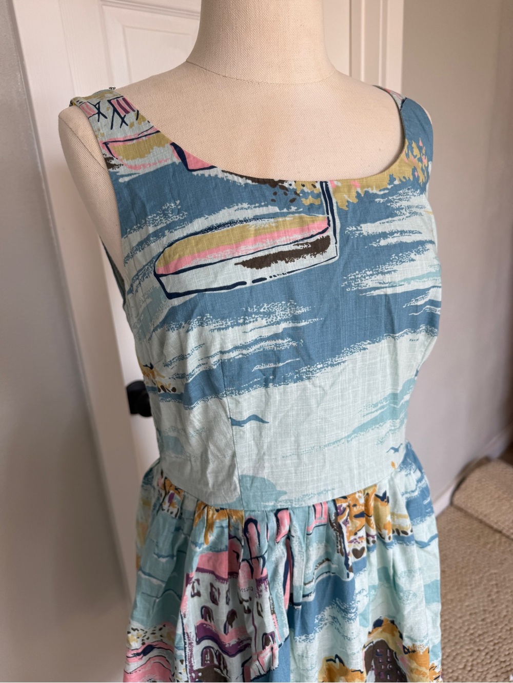 Boden Nancy Dress Riviera Print - Picture 3 of 7